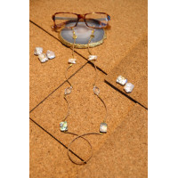 White and Khaki Eye-Glass Chain - SOLD OUT