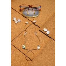 White and Khaki Eye-Glass Chain - SOLD OUT