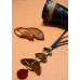 Triple Agate Necklace - Black
