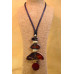 Triple Agate Necklace - Black