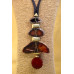 Triple Agate Necklace - Black