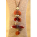 Triple Agate Necklace - Brown
