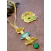 Triple Agate Necklace - Green