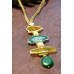 Triple Agate Necklace - Green